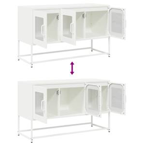 TV skříňka bílá 100,5x39x60,5 cm ocel válcovaná za studena - obrázek 10