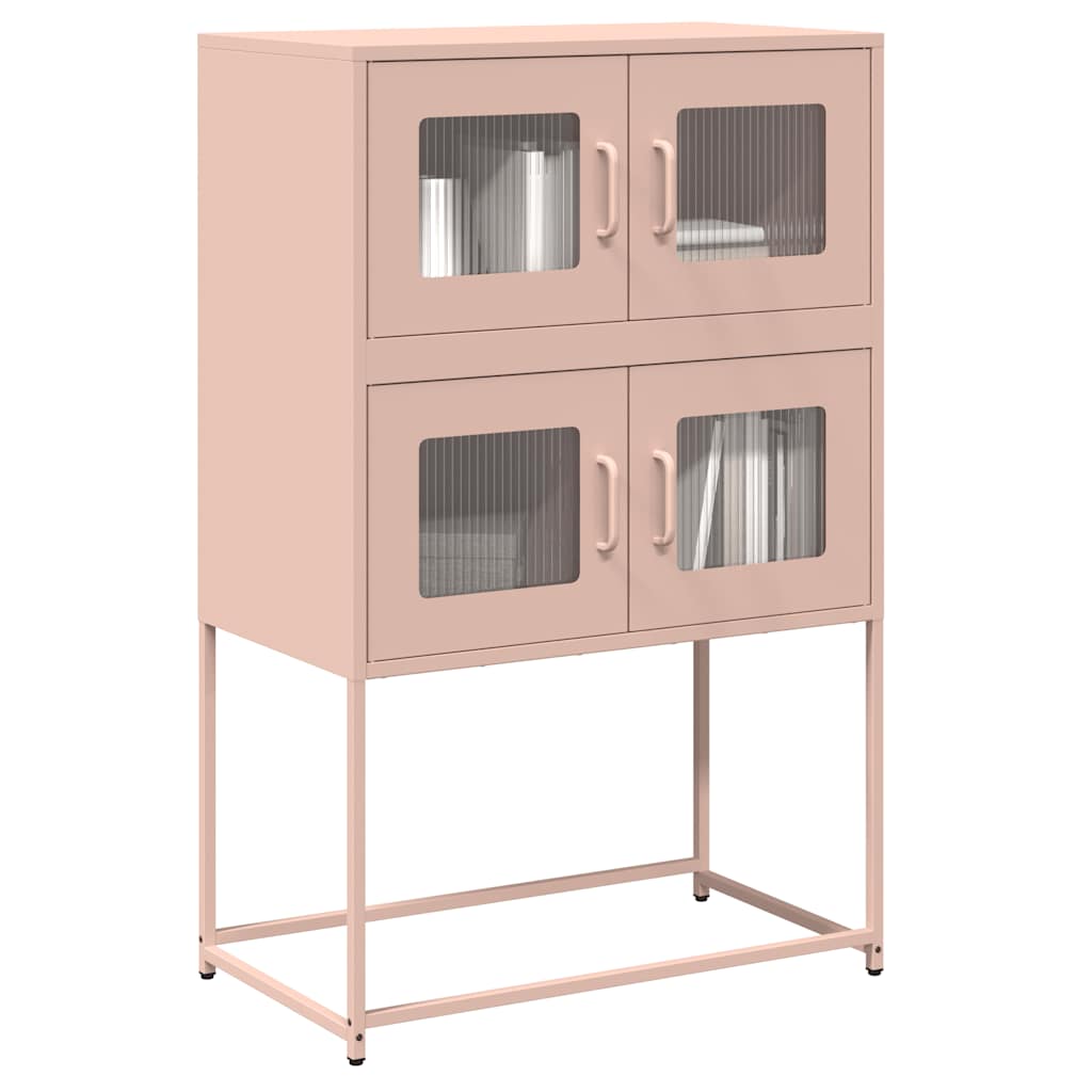 vidaXL Highboard Rosa 68x39x107 cm Stahl