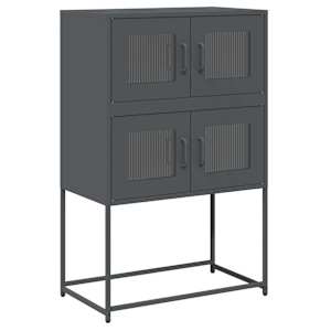 Skříň highboard antracitová 68x39x107 cm ocel - obrázek 2
