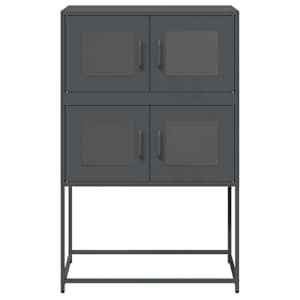 Skříň highboard antracitová 68x39x107 cm ocel - obrázek 5