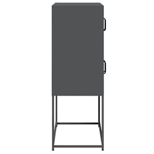 Skříň highboard antracitová 68x39x107 cm ocel - obrázek 7