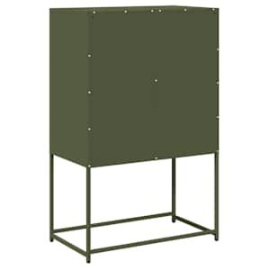 Skříň highboard olivově zelená 68x39x107 cm ocel - obrázek 8