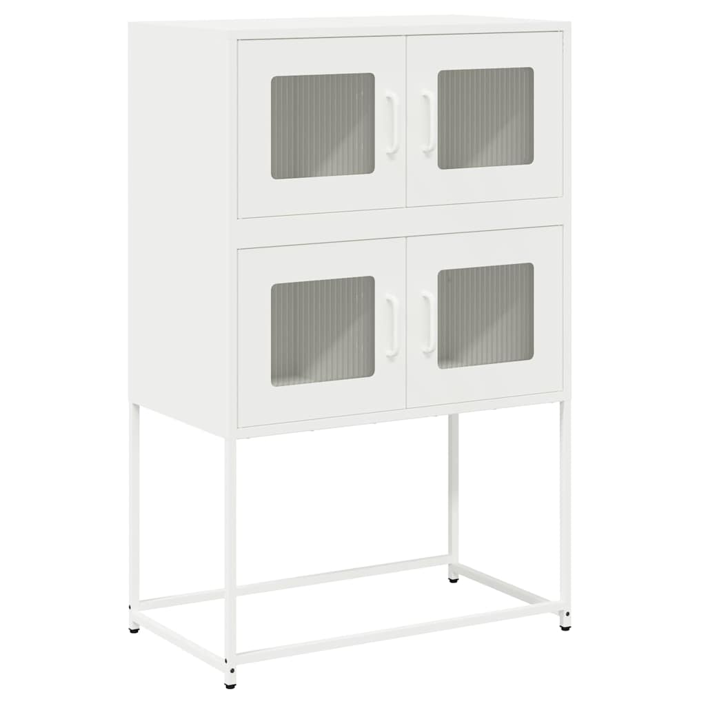 vidaXL Highboard White 68x39x107 cm Steel