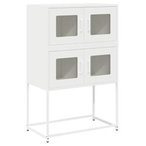 Skříň highboard bílá 68x39x107 cm ocel - obrázek 2