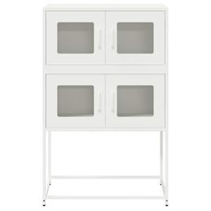 Skříň highboard bílá 68x39x107 cm ocel - obrázek 5