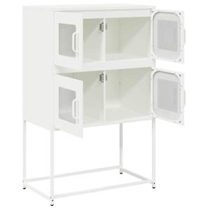 Skříň highboard bílá 68x39x107 cm ocel - obrázek 6