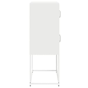 Skříň highboard bílá 68x39x107 cm ocel - obrázek 7