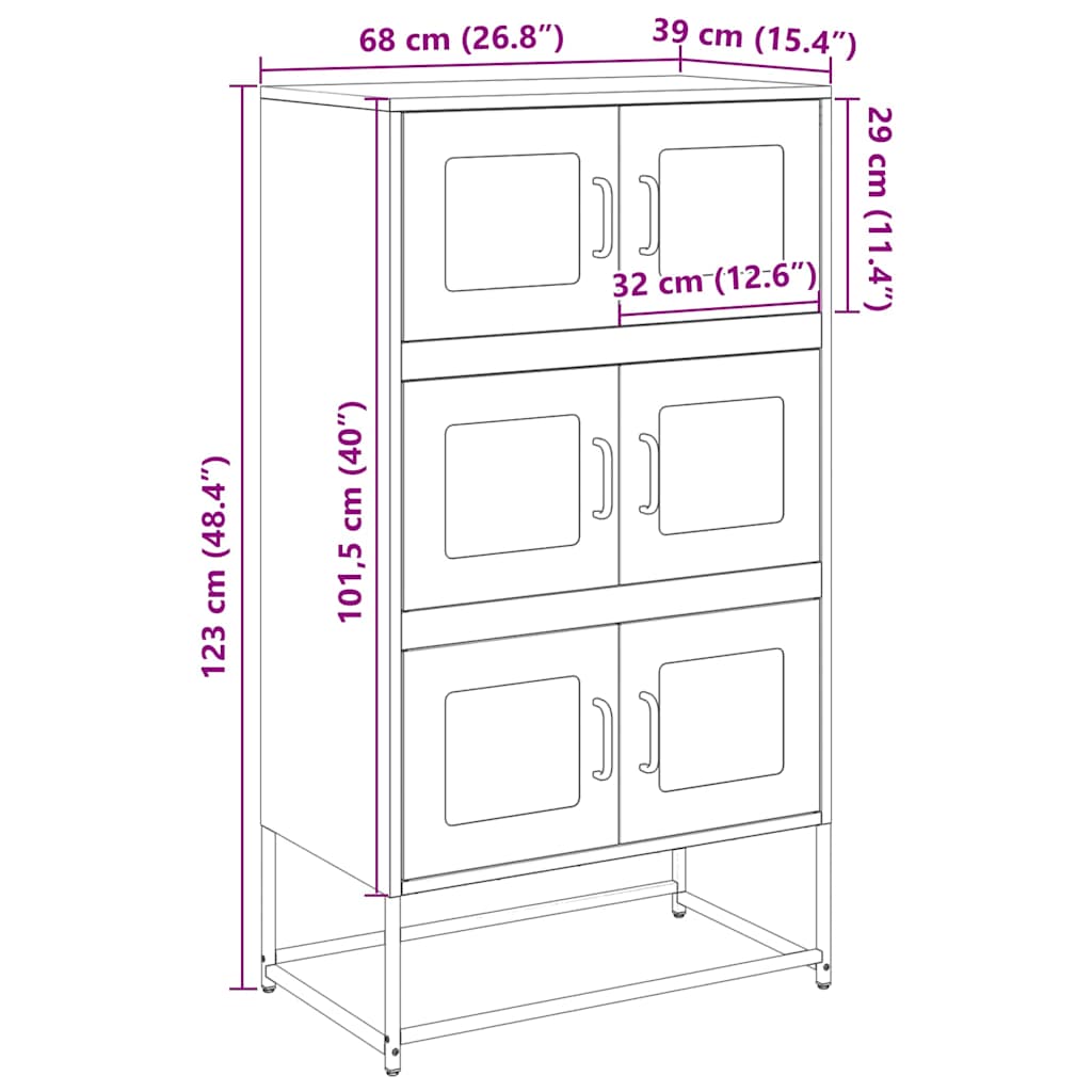 Sort / 68 x 39 x 123 cm - Billede 13