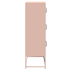 Skříň highboard růžová 68x39x123 cm ocel - obrázek 7