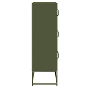 Skříň highboard olivově zelená 68x39x123 cm ocel - obrázek 7
