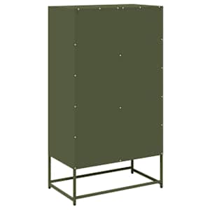 Skříň highboard olivově zelená 68x39x123 cm ocel - obrázek 8