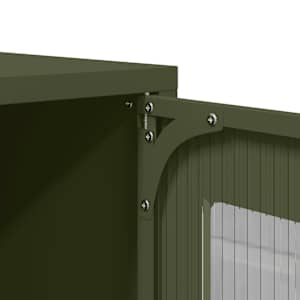 Skříň highboard olivově zelená 68x39x123 cm ocel - obrázek 10