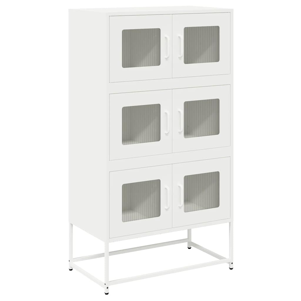 vidaXL Highboard White 68x39x123 cm Oceľ