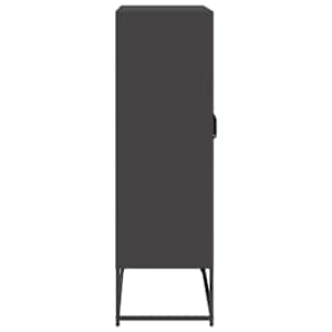 Skříň highboard černá 68x39x123 cm ocel - obrázek 7