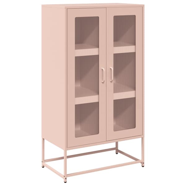 vidaXL Highboard Pink 68x39x123 cm Teras