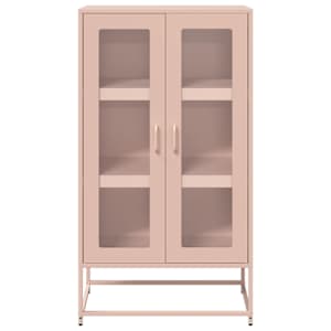 Skříň highboard růžová 68x39x123 cm ocel - obrázek 5