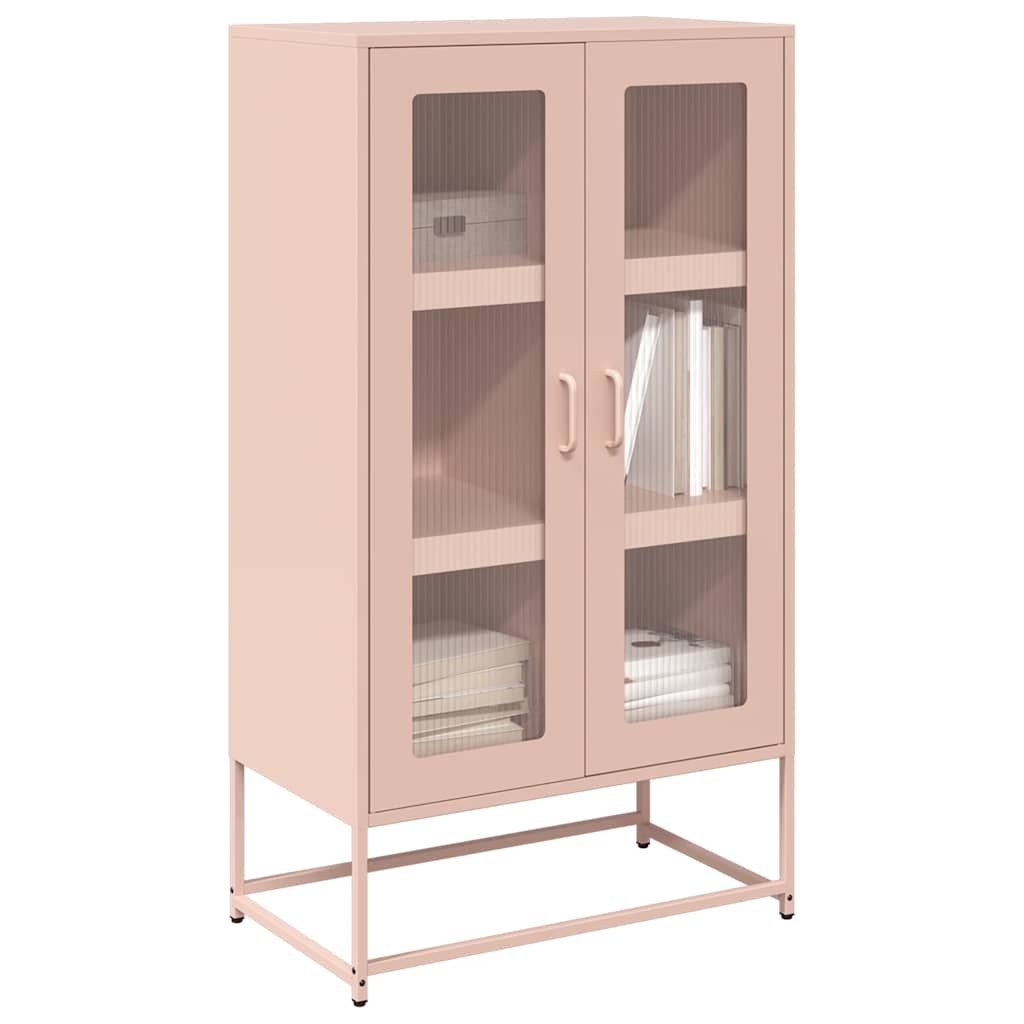 vidaXL Highboard Rosa 68x39x123 cm Stahl