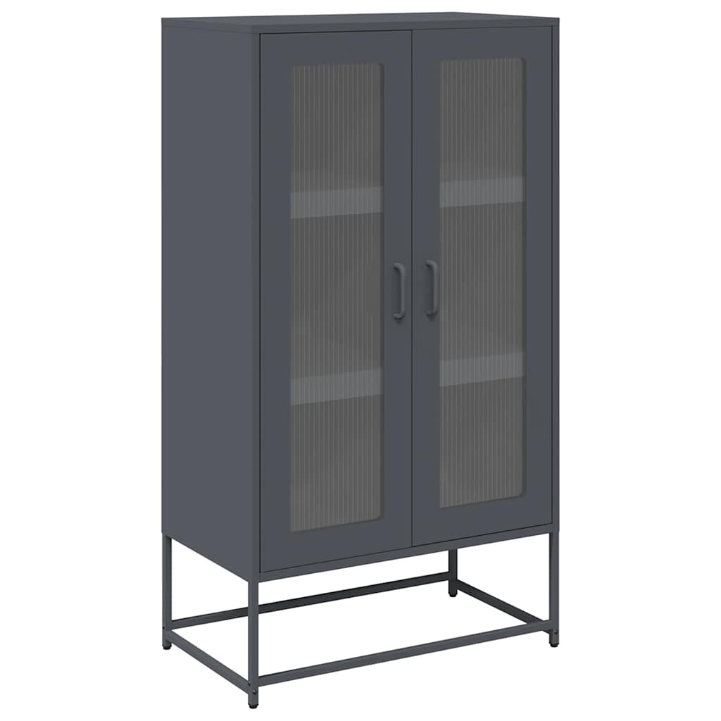 vidaXL Highboard Antracit 68x39x123 cm Jeklo