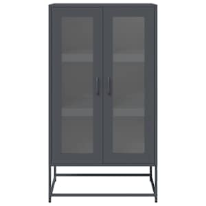 Skříň highboard antracitová 68x39x123 cm ocel - obrázek 5