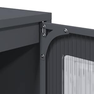 Skříň highboard antracitová 68x39x123 cm ocel - obrázek 10