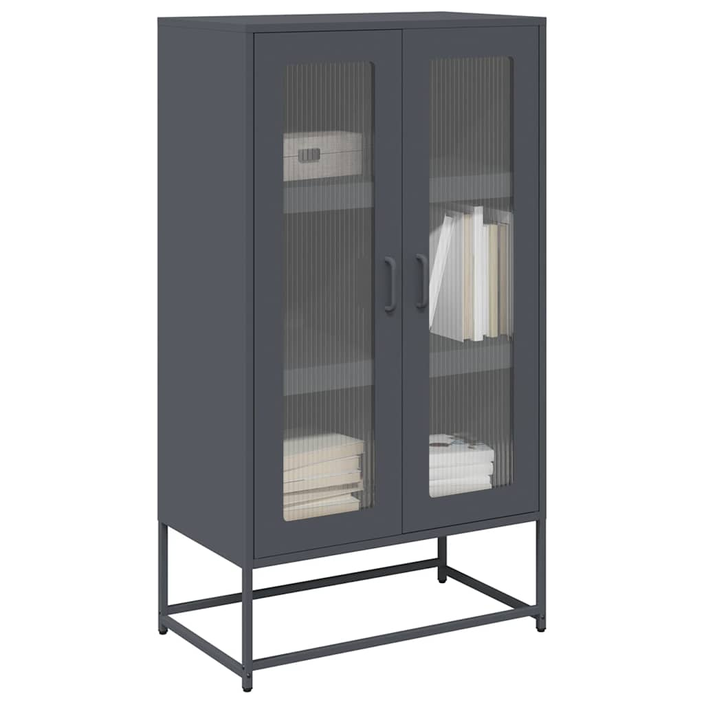 vidaXL Highboard Anthrazit 68x39x123 cm Stahl