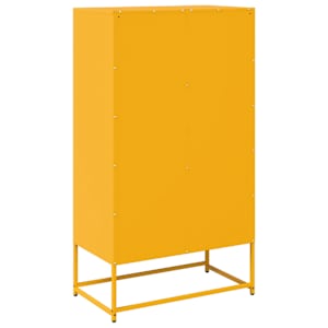 Skříň highboard hořčicově žlutá 68x39x123 cm ocel - obrázek 8