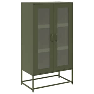 vidaXL Highboard Olive Green 68x39x123 cm Teras