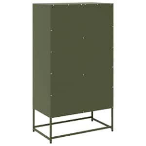 Skříň highboard olivově zelená 68x39x123 cm ocel - obrázek 8