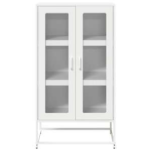 Skříň highboard bílá 68x39x123 cm ocel - obrázek 5