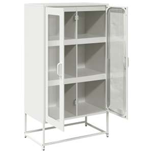 Skříň highboard bílá 68x39x123 cm ocel - obrázek 6