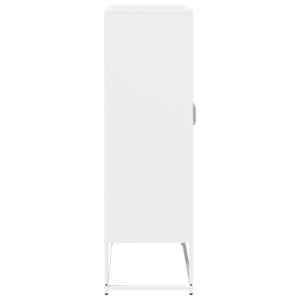Skříň highboard bílá 68x39x123 cm ocel - obrázek 7