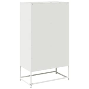 Skříň highboard bílá 68x39x123 cm ocel - obrázek 8