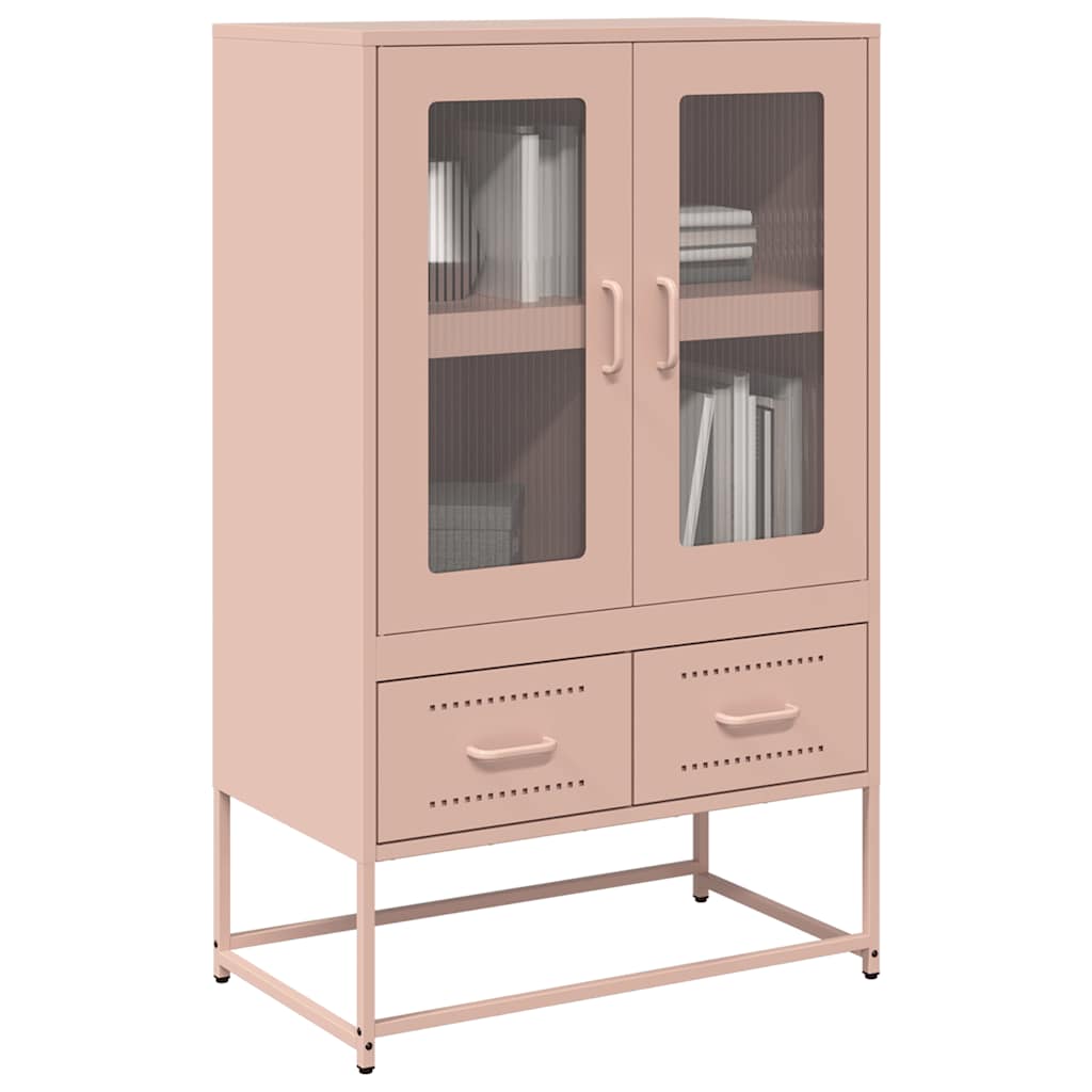 vidaXL Highboard Rosa 68x39x111,5 cm Stahl