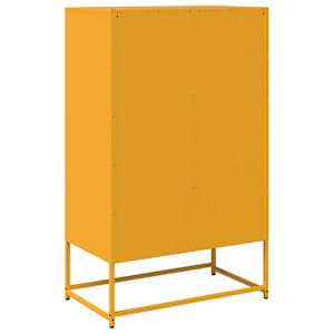 Skříň highboard hořčicově žlutá 68x39x111,5 cm ocel - obrázek 8