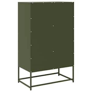 Skříň highboard olivově zelená 68 x 39 x 111,5 cm ocel - obrázek 8