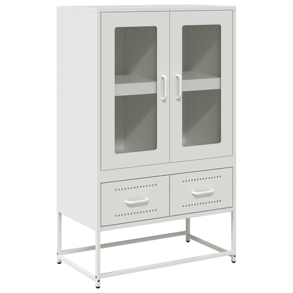 vidaXL k&otilde;rge kapp, valge, 68 x 39 x 111,5 cm, teras