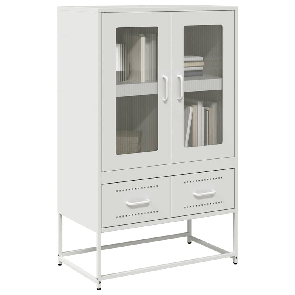 vidaXL Highboard Weiß 68x39x111,5 cm Stahl