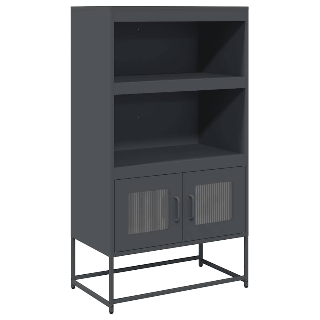 vidaXL Skříň highboard antracitová 68x39x123 cm ocel