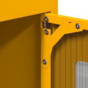 Skříň highboard hořčicově žlutá 68x39x123 cm ocel - obrázek 9
