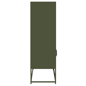 Skříň highboard olivově zelená 68x39x123 cm ocel - obrázek 7