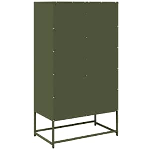 Skříň highboard olivově zelená 68x39x123 cm ocel - obrázek 8