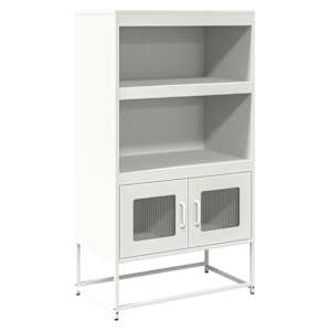 Skříň highboard bílá 68x39x123 cm ocel - obrázek 2