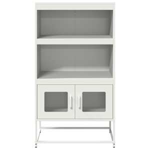 Skříň highboard bílá 68x39x123 cm ocel - obrázek 5
