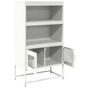 Skříň highboard bílá 68x39x123 cm ocel - obrázek 6