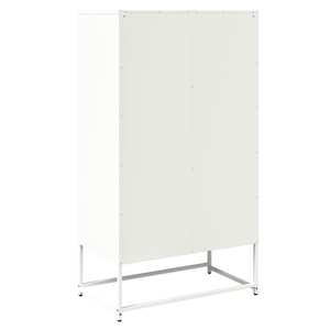 Skříň highboard bílá 68x39x123 cm ocel - obrázek 8