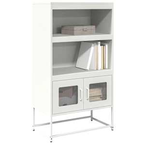 Skříň highboard bílá 68x39x123 cm ocel - obrázek 1