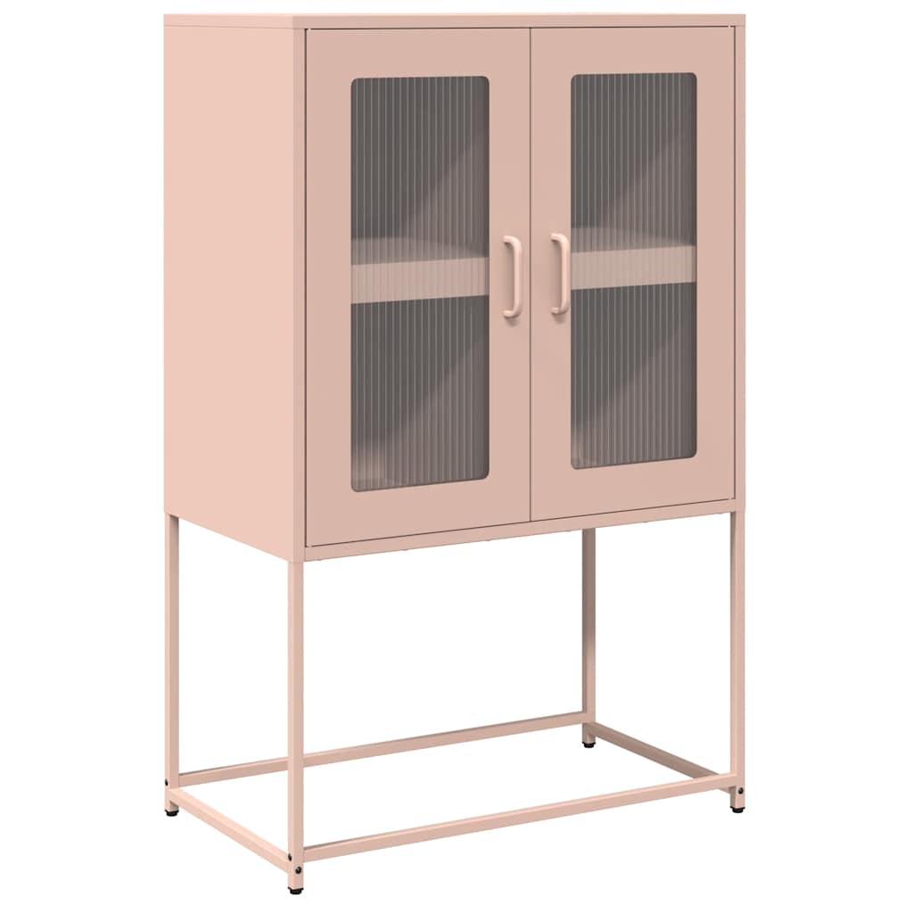 vidaXL Highboard Pink 68x39x107 cm Steel