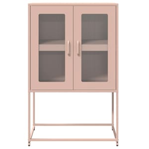 Skříň highboard růžová 68x39x107 cm ocel - obrázek 5