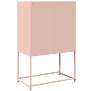 Skříň highboard růžová 68x39x107 cm ocel - obrázek 8