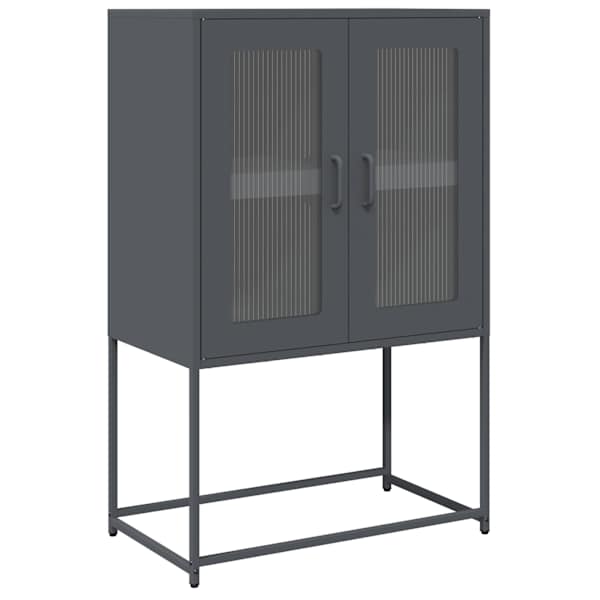vidaXL Highboard Antratsiit 68x39x107 cm Teras